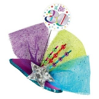 Clip On Hat-Happy 30th Birthday