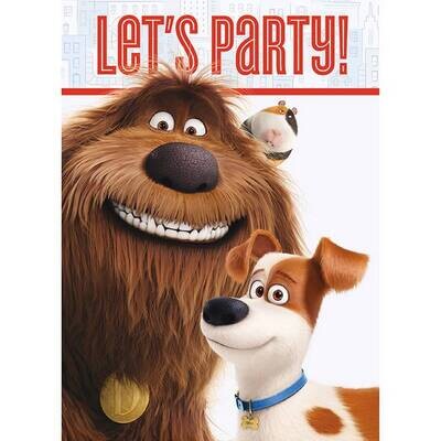 Invitations-Secret Life of Pets-8pk