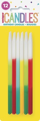Candles-Neon Birthday-12pk