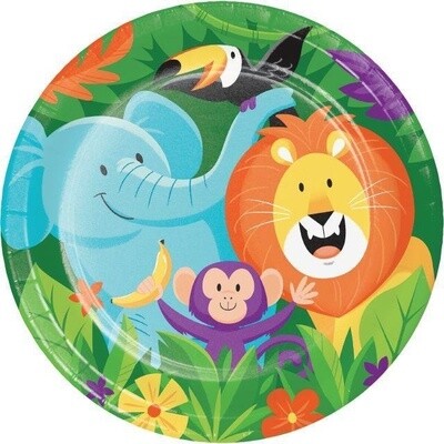Luncheon Paper Plates-Jungle Safari-8pk-9&quot;