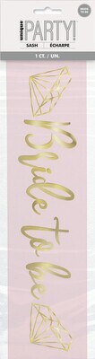 Sash-Bride To Be-Pink and Gold