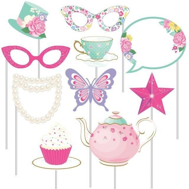 Photo Booth Props - Floral Fairy Sparkle -10pk