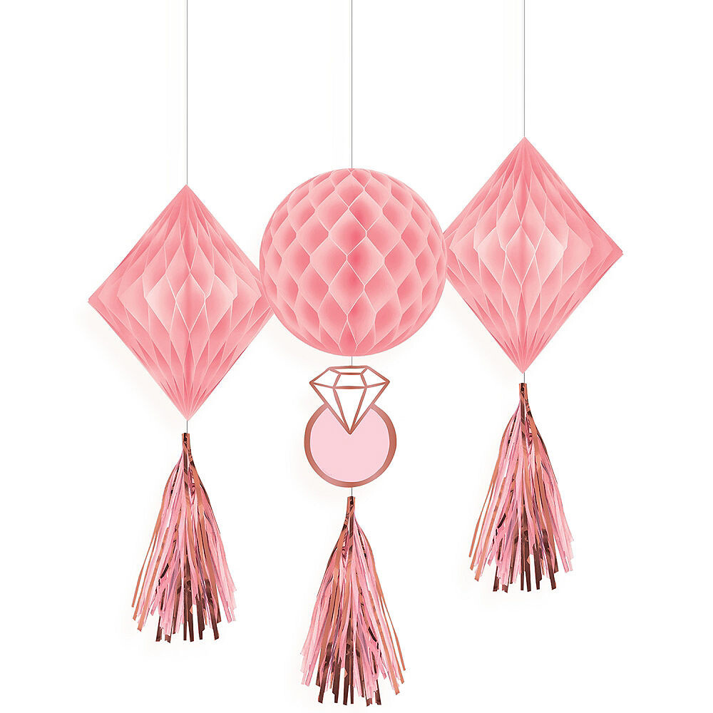Honeycomb Decorations-Blush Wedding-3pk