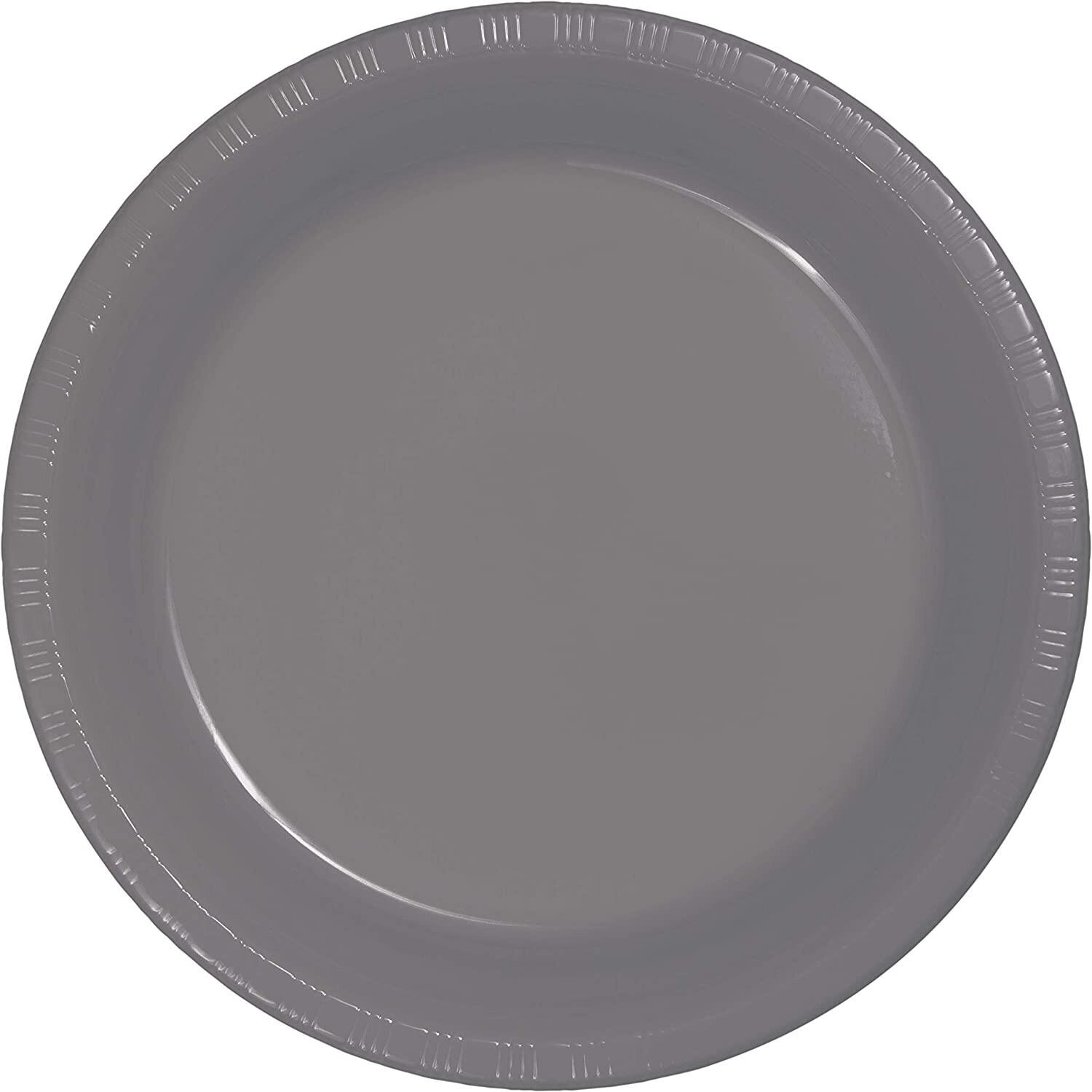 Luncheon Plastic Plates-Glamour-Gray-20pk-9&quot;