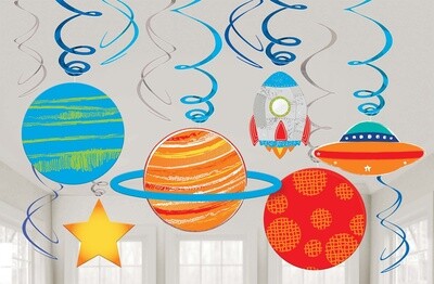 Space Swirl Decorations (12PCS)