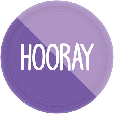 Luncheon Plates- Hooray-8pcs