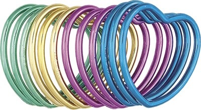 Party Favors- Shiny  Heart Shape Bracelets - 12PCS