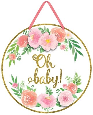 Hanging Sign-Oh Baby!-Floral Baby-1pc