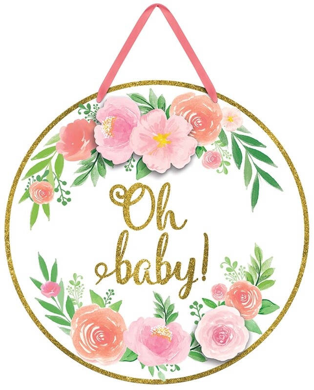 Hanging Sign-Oh Baby!-Floral Baby-1pc