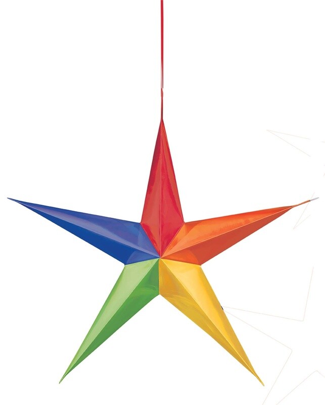 Hanging Decorations-Rainbow Stars