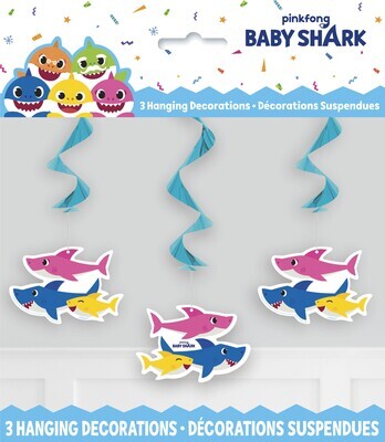 Hanging Decorations-Baby Shark-3pk