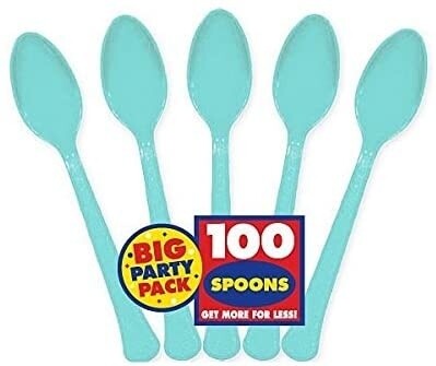Spoons-Premium-Robbins Egg Blue-Box/100pkg-Plastic