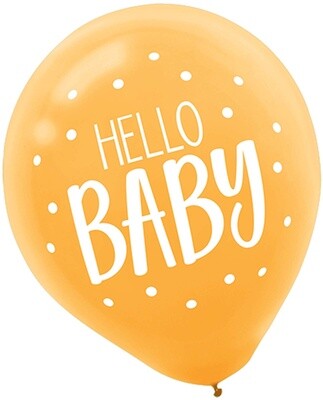 Balloons-Latex-Fisher Price-Hello Baby-15pcs-12&quot;