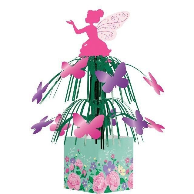 Cascade Centerpiece-Floral Fairy Sparkle-14.5in