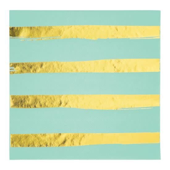 Luncheon Napkins-Fresh Mint Foil Stamp