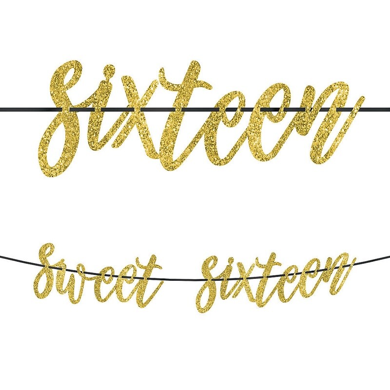 Letter Banner-Sweet Sixteen