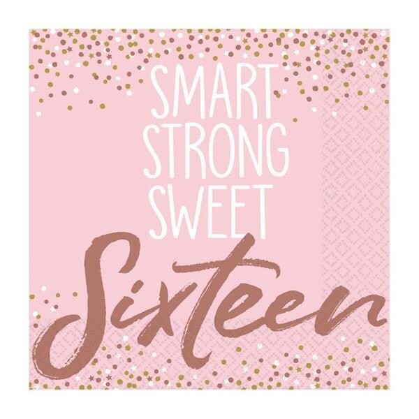 Beverage Napkins-Sixteen Blush-16pk-2ply