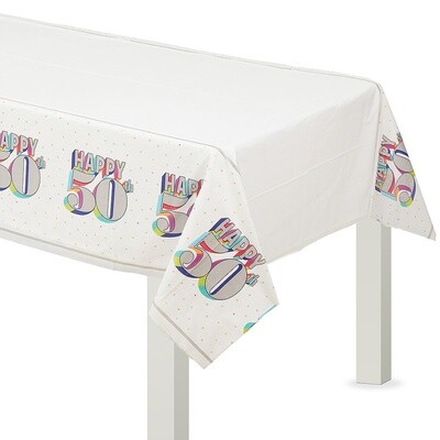 Tablecover-Here&#39;s To 50- 54&quot; x 102&quot;