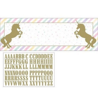 Customizable Party Banner- Unicorn Fantasy