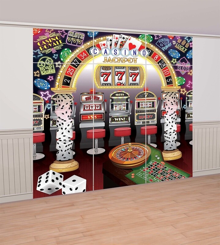 Wall Decorating Kit-Roll Up The Dice-Casino Night