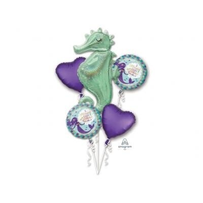 Foil Balloon - 5pc Bouquet - Mermaid Wishes