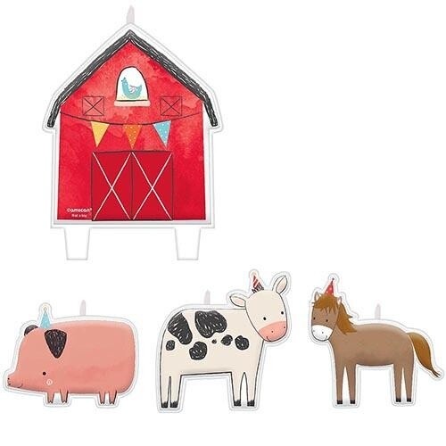 Candles-Barnyard Birthday-4pcs