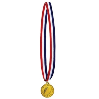 Medal-Football Gold Medal with Ribbon