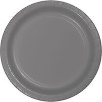 Plates Lunch - Paper/Glamour Gray / 24 Count/8 3/4In