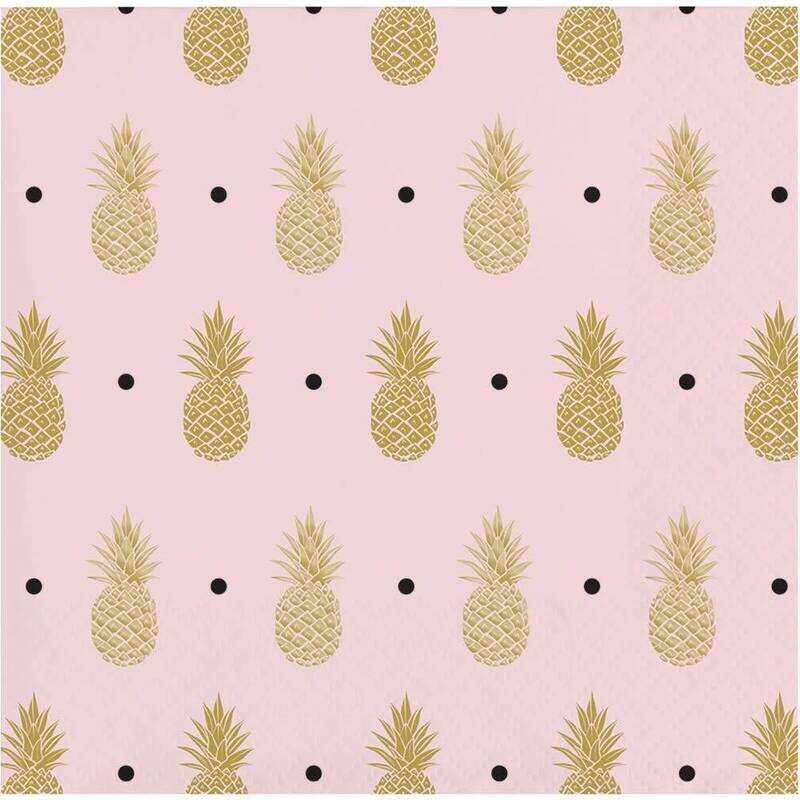 Beverage Napkins- Pineapple Wedding- 16pk-3ply
