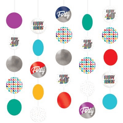 Hanging Decorations-Here&#39;s To Your Birthday-5pcs