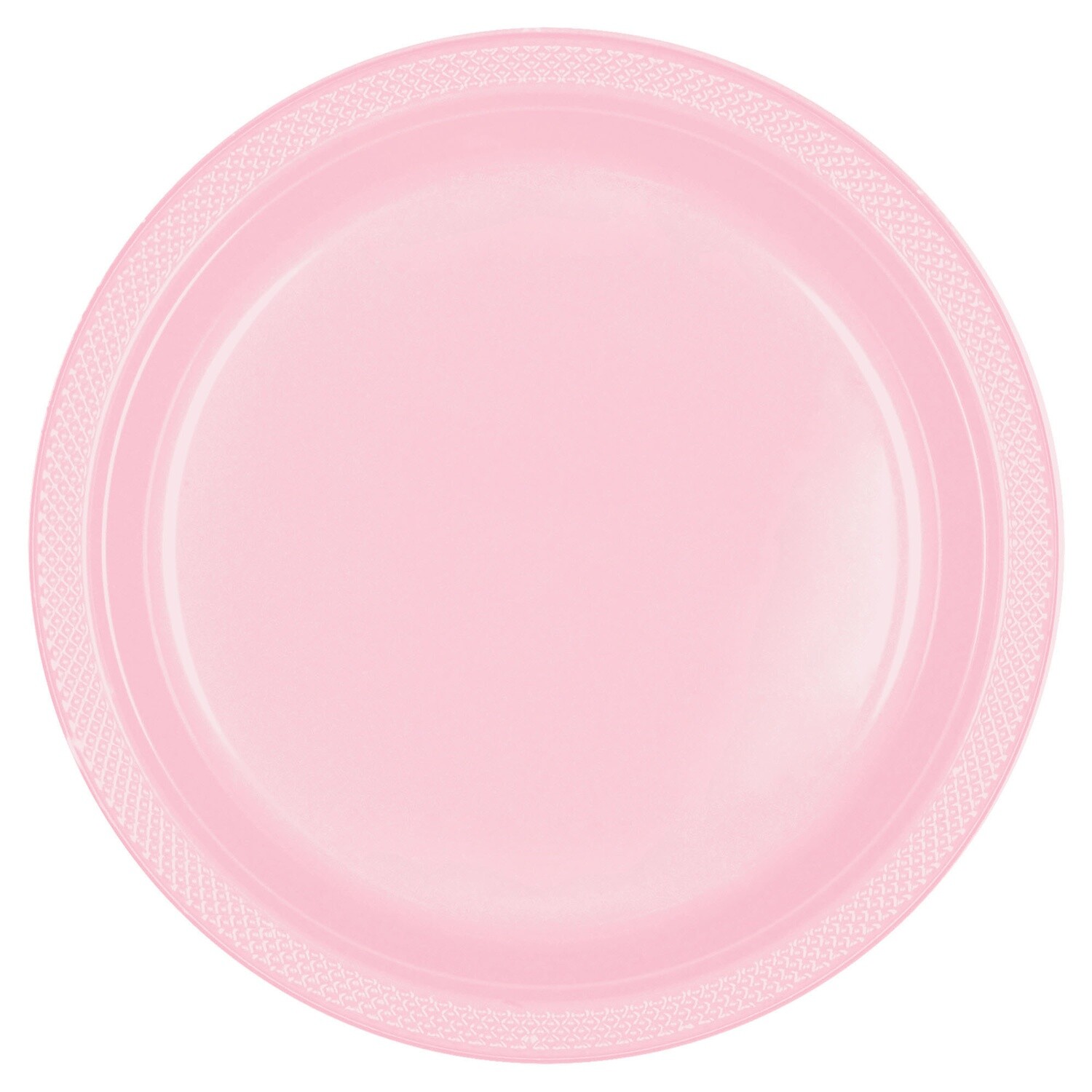 Dinner Plastic Plates-Blush Pink-20pk-10.5&quot;