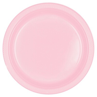 Dinner Plastic Plates-Blush Pink-20pk-10.5&quot;