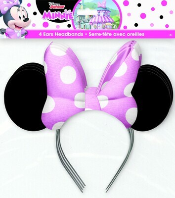 Headband-Ears-Minnie Mouse-4pkg