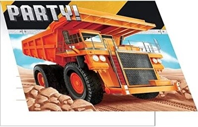 Invitations-Big Dig Construction-8pk