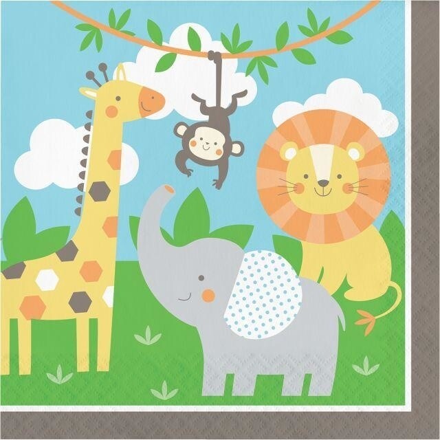 Luncheon Napkins-Jungle Animals-16pk-2ply