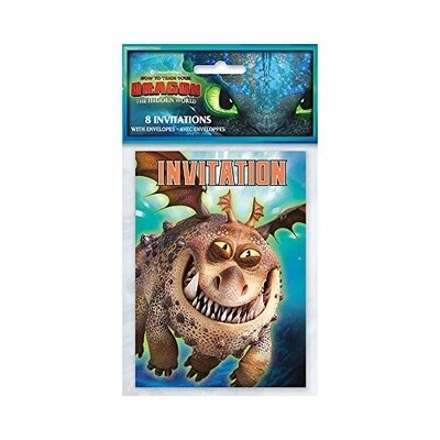 Invitations-How To Train Your Dragon: Hidden World- 8pk