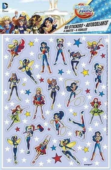Stickers-DC Supergirls-80pcs (4 sheets)