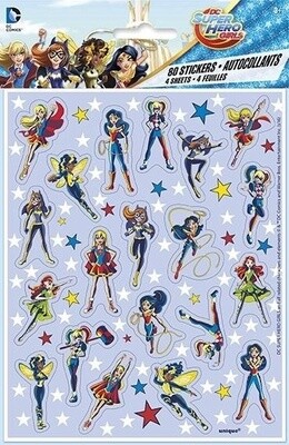 Stickers-DC Supergirls-80pcs (4 sheets)