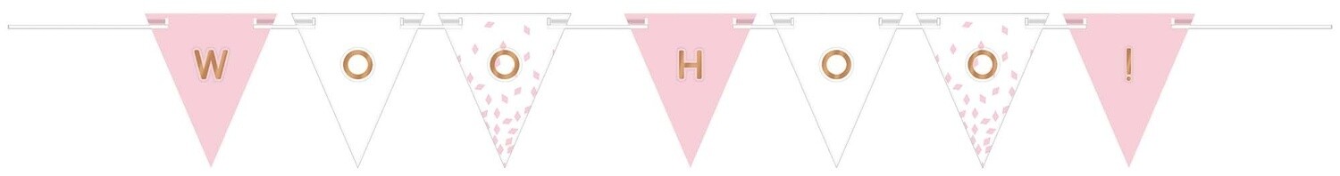 Customizable Pennant Banner- Rose Gold Blush