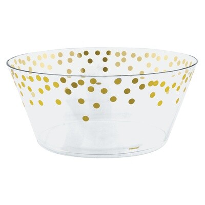 Serving Bowl - Plastic - Gold Dots