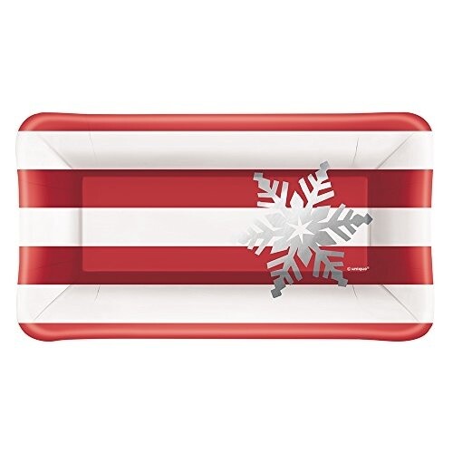 Plates - App - Elegant Red Christmas (8PK)