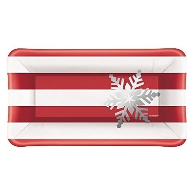 Plates - App - Elegant Red Christmas (8PK)