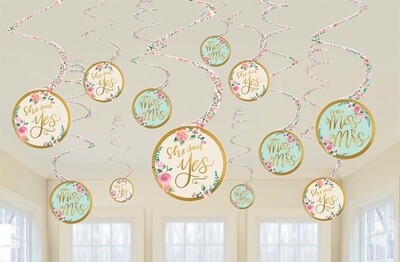 Swirl Decorations- Mint To Be- 12pcs