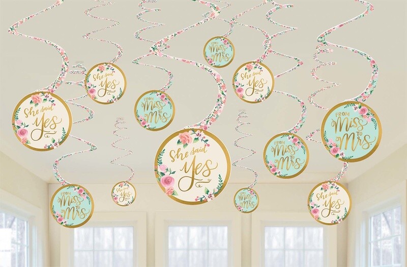 Swirl Decorations- Mint To Be- 12pcs