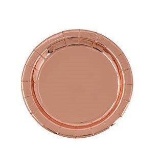 Luncheon Paper Plates-Rose Gold