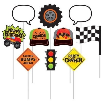 Photo Booth Props-Monster Truck Rally-10pk