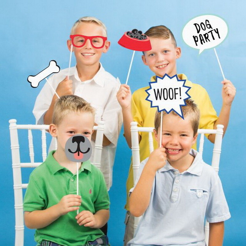 Photo Booth Props - Dog Party - 10pk