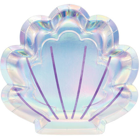 Luncheon Paper Plates-Shell Shaped-8pk-9&quot;
