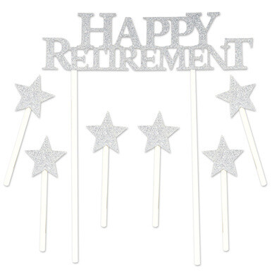 Cake Topper - Happy Retirement - 7pcs