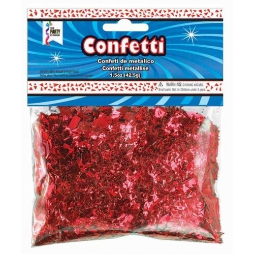 Confetti-Red-Metallic Foil-1.5oz- 42.5g